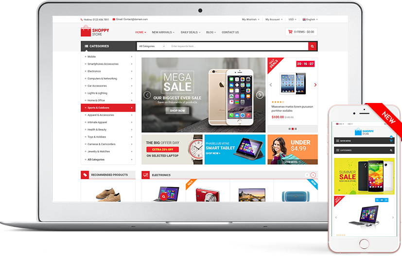 Shoppy Store - Premium Multipurpose HTML5/CSS3 Theme