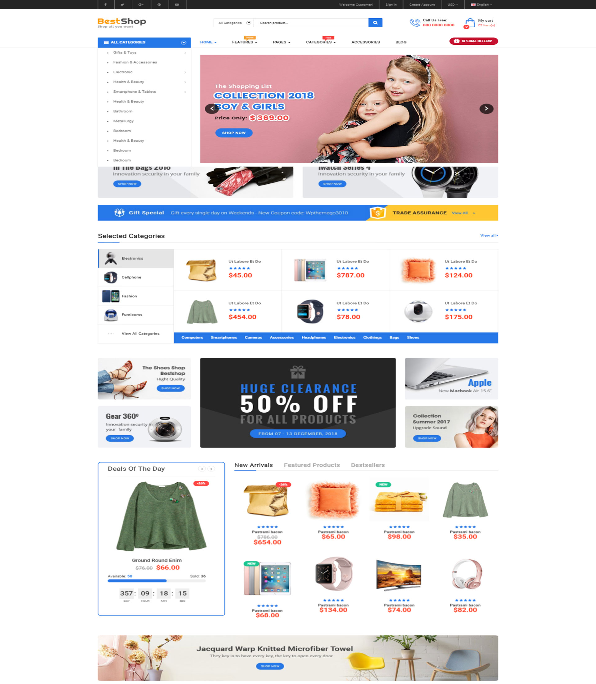 BestShop - Advanced & High Customizable eCommerce HTML5/CSS3 Theme